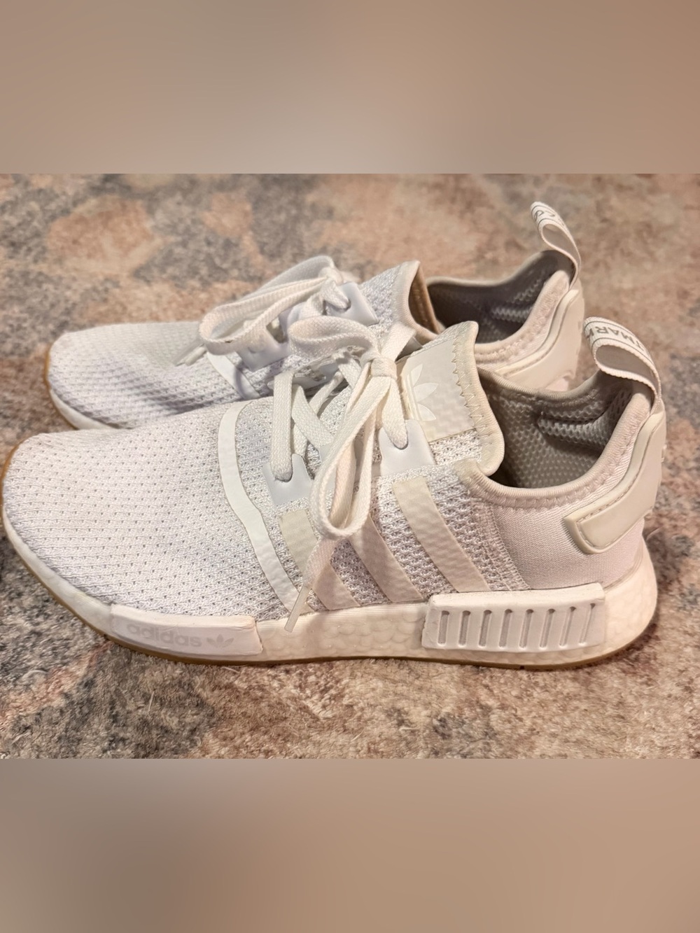 adidas White Boost Knit Runner Sneakers men 7.5 women 9